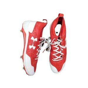 Under Armour Size 15 Men's Heater mid TPU metal baseball cleats shoes